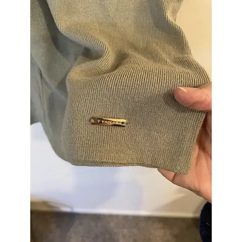 Tahari Mock Neck Sweater Short Sleeve Green Size XL NWT