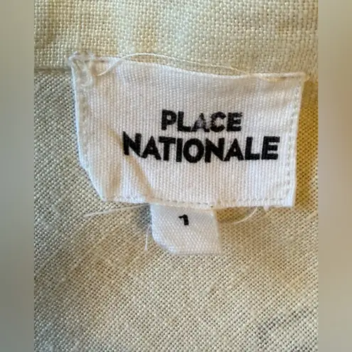 Place Nationale Seaside Linen Maxi Skirt size Small Green Size 4