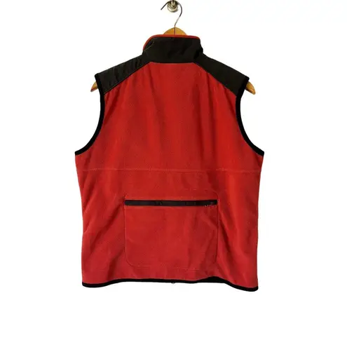 Hanna Andersson Dark Orange Fleece Full Zip Womens Vest Size Medium