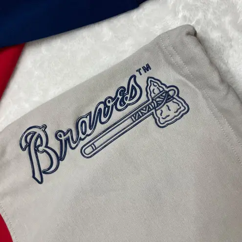 Atlanta Braves The Wild Collective Pullover Women's Size M Red/Navy Color Block Red Size M