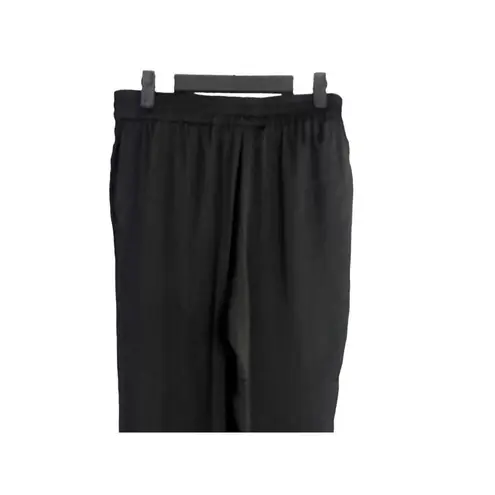 ZARA  Trf Tapered Elastic Drawstring Waist Harem Pant Pockets Sheer M Black