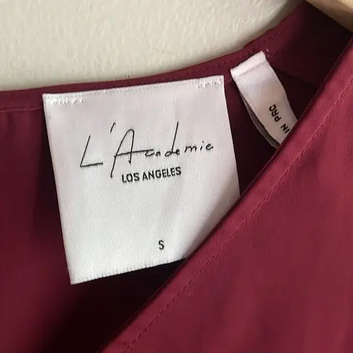 L'Academie The Ruffle Blouse in Cabernet