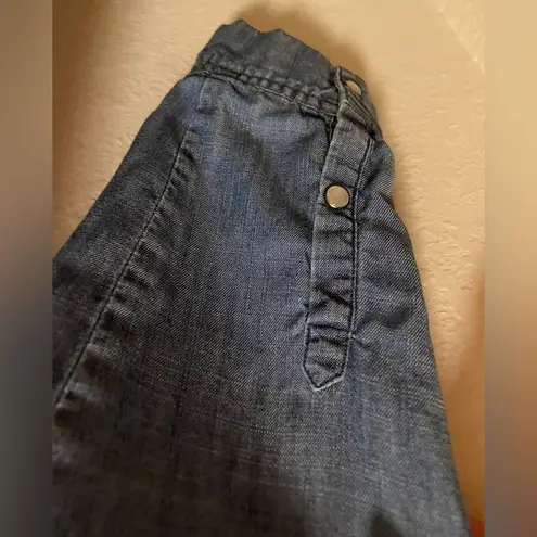 Boden Blue Long Sleeve Jean Collared Linen Blend Shirt Dress Size 6R