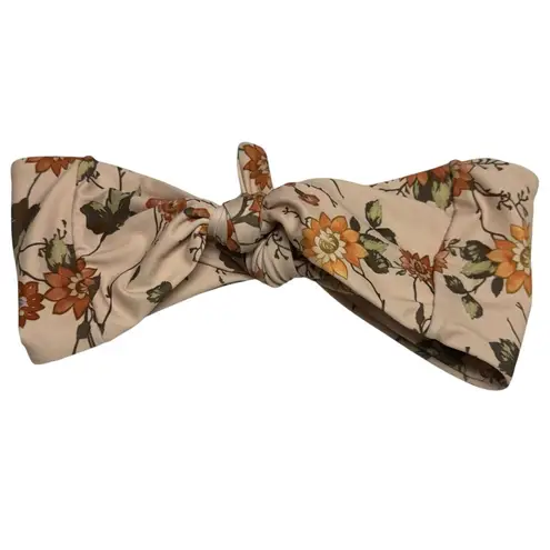 SheIn 5/$35    Womens Bikini Top Sz S Knot Front Back Pink Floral Print Strapless