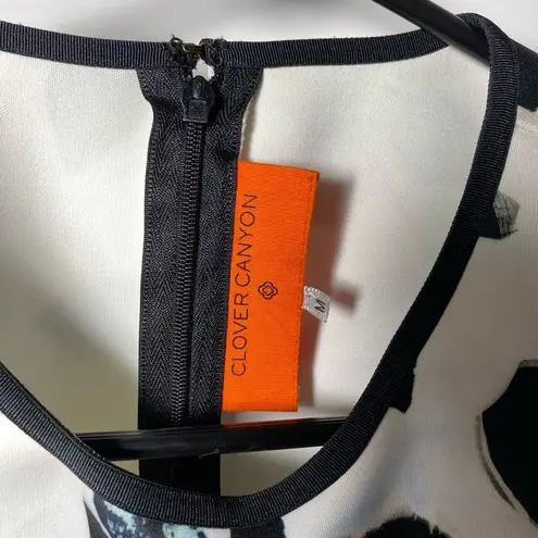 Clover Canyon | Floral Striped Sleeveless Neoprene Crop Top