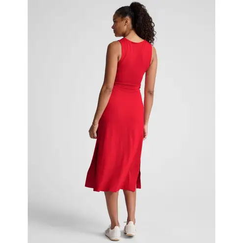 Beyond Yoga Around The World Front Twist Dress Candy Apple Red Womens Size Large