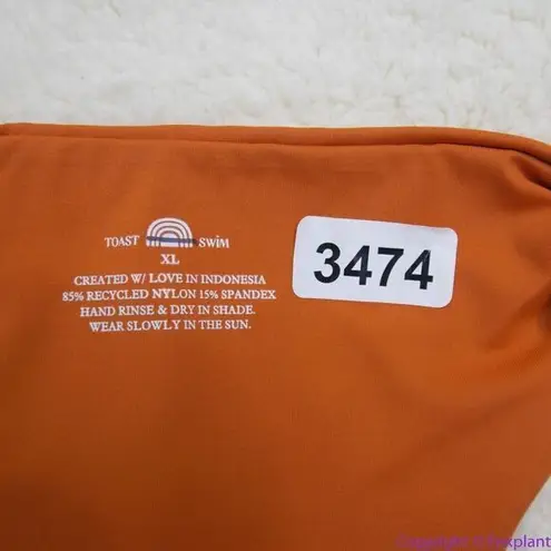 NEW Toast Swim Free People String Bikini Bottom in rusty red, XL Red