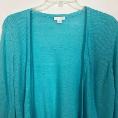 J. Jill Cardigan Cardigan Womens XS Linen Quiet Luxury Career Beachy Nautical Blue