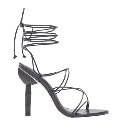 Cult Gaia NEW Soleil Lace Up Strappy Heel Sandals, Navy EU Size 42 Retail $388