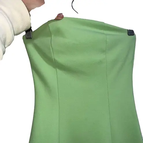 Miscreants London Strapless Cupid Mini Dress With Gloves In Mint Green