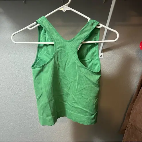 JoyLab Green Ribbed Sporty Tank SMALL