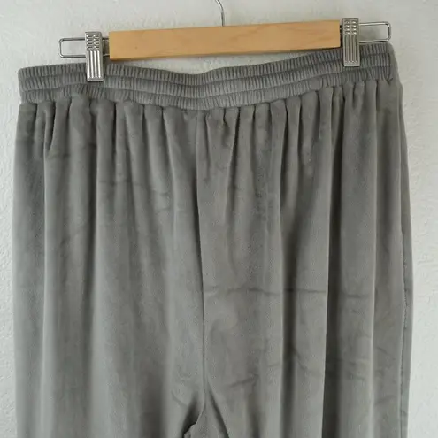 SKIMS EUC  Velour Jogger Womens Size L Grey Lounger Athleisure Soft Zip Pocket Pa