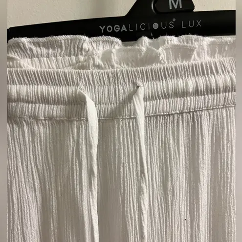 Flowy White Beach Coverup Pants Size 8