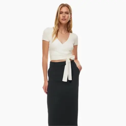 Wilfred Aritzia All Tied Up Sweater in Light Birch size L White Size L