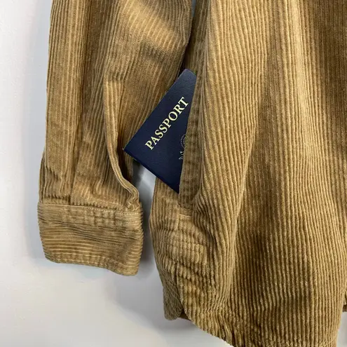 matty m Cotton Blend Corduroy Shirt Jacket Shacket Brown Tan Gorpcore womens XL