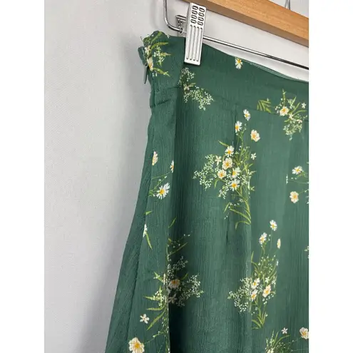 Women’s Mi Ami Small Dark Green Maxi Skirt with Floral Design Size undefined