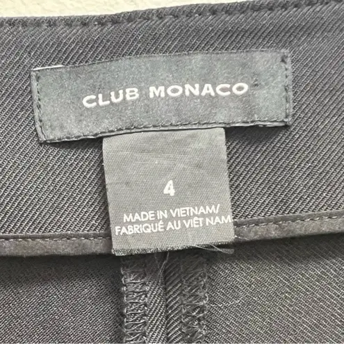 Club Monaco NWOT Club Monoco Linnzie Pants Wool Blend Stretch Cropped Buttons Black Size 4