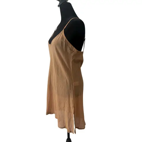 Natalie Martin Sheer Cotton Slip Mini Dress Size M Clean Girl Minimalist Lounge