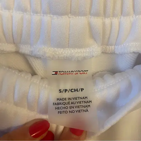 Tommy Hilfiger  Sport Runway Snap Off Classic Logo Colors White Sweat Pants