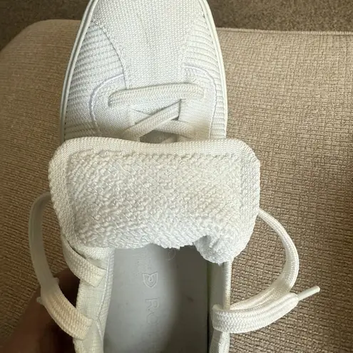 Rothy's The Lace Up Shoes Women's Size 11W Bright White VERY CLEAN Barely Worn