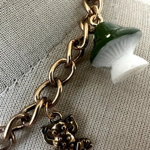 Whimsical Charm Choker Necklace Cottagecore Fairycore Frog Mushroom Terrarium