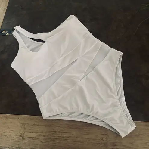 One Piece BMJL Women's Sexy One Shoulder Swimsuits Tummy Control Bathing Suit Mesh Cutout