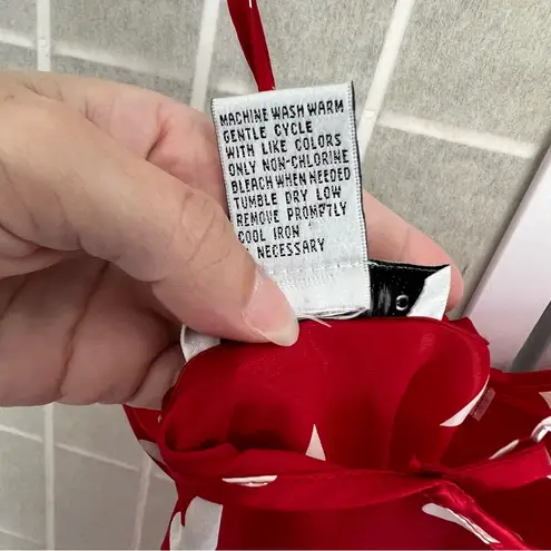 Morgan Taylor Intimates slip dress nightie night gown Red with white hearts XS