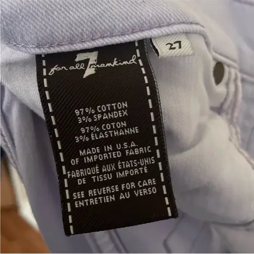 7 For All Mankind 💥  Lilac The Slim Cigarette Distressed Skinny Jeans