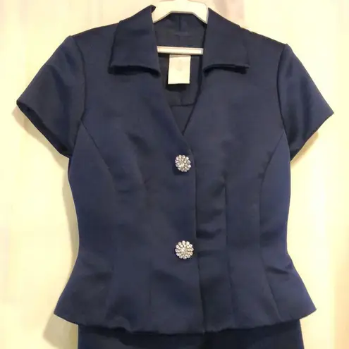 Watters and Watters Mother of the Bride 2 piece suit Blue Size 4