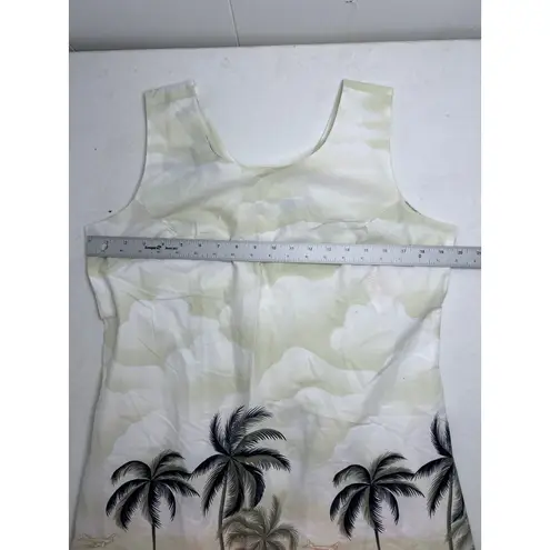 KY's Original Made in Hawaii USA Sleeveless Hawaiian Mini Dress . Size XL White