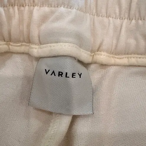 Varley KESWICK STRETCH-COTTON SWEATPANTS IN IVORY size medium