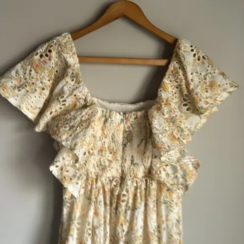 NEW En Saison Opposites Midi Dress in Yellow Orange Size XS