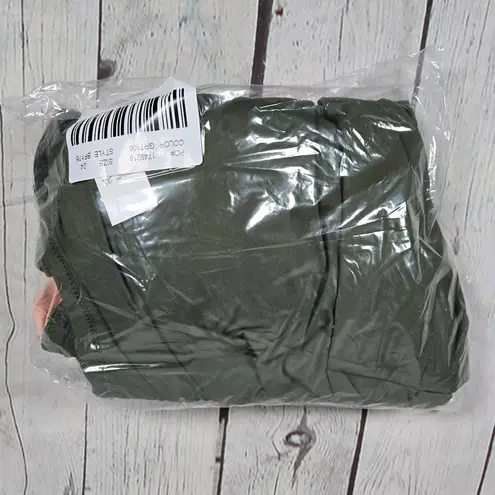 J.Crew  Ruched sweetheart‎ one-piece in Safari Green Plus 24 NWT