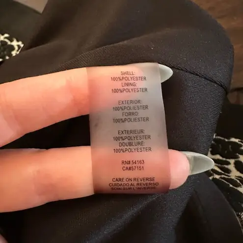 Karl Lagerfeld black & white floral midi pencil skirt size S