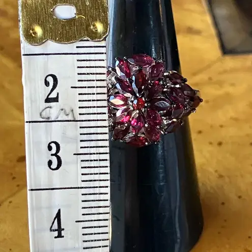 Anthill Garnet Sterling Silver Ring Size 7