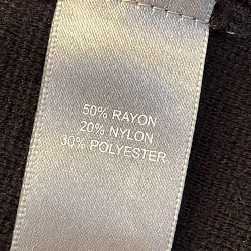 Marled by United Clothing Double Breasted Knit Sleeveless Rayon Blend Vest Black Size L