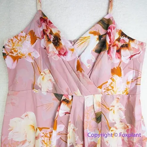 City Chic New! Plus Pleated Floral-Print Dress english rose, size 22