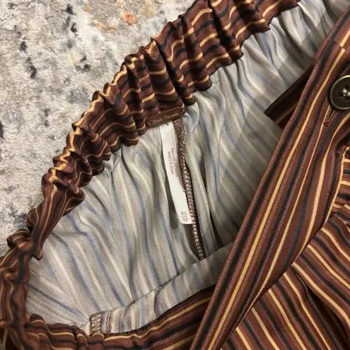 Free People  Adele Striped Wide Leg Satin Pants