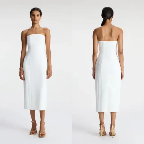 A.L.C. NEW NWT  Elizabeth Strapless Midi Dress In White