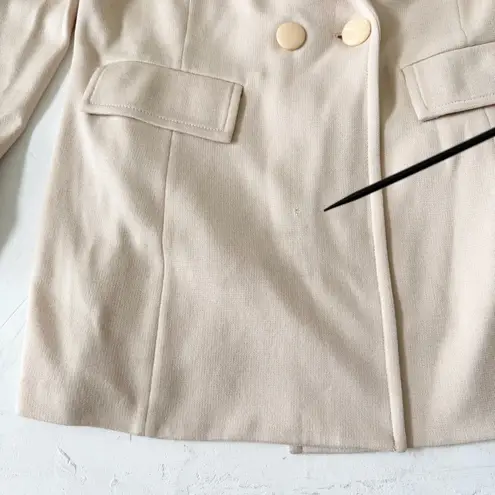 St. John Vintage Cream Double Breasted Blazer Jacket Size 10