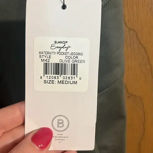 Blanqi Olive Green Maternity Pocket Leggings NWT Medium