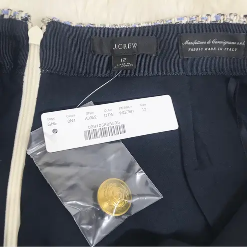 J.Crew New  Speckled Tweed A-Line‎ Midi Pencil Skirt Neutral Cream Gray Size 12