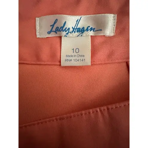 Lady Hagen NEW  Skort Size 10 Medium Coral Peach Cotton Spandex Athleisure Tennis