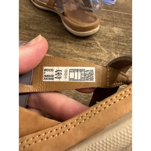 Ecco Flash Sandals Women 7M Shoes Brown Purple Leather T