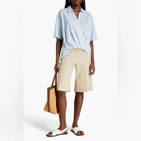 Theory NWOT  Icon Twist Shirt In Light Blue - Image 3