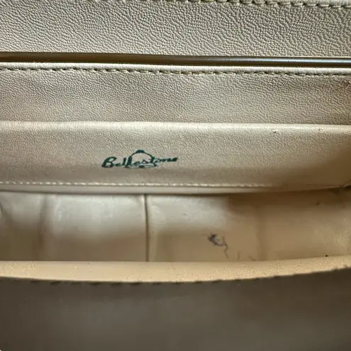 Vintage 50's Bellestone Brown Alligator Patent Satchel Handbag MCM Purse