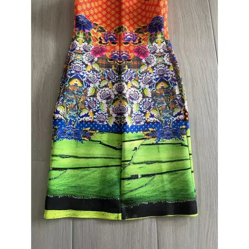 Clover Canyon Multicolor Scuba Style Cocktail Dress Size Small