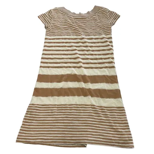 Maeve Dress Womens X Small Tan White‎ Haven Stripe Shift Cotton Anthropologie Size XS