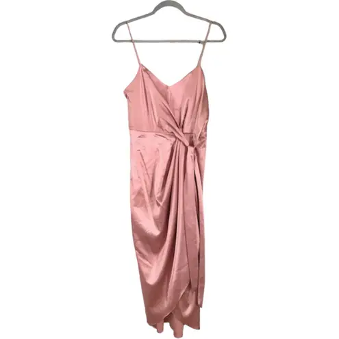 After Six Women's Size 6 Desert Rose Faux Wrap Midi Dress Draped Tulip Skirt. New with tags.