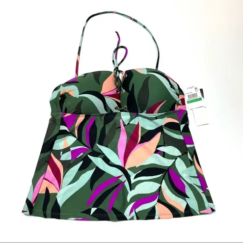 Hula Honey OLIVE MULTI Tropics Tankini Swim Top